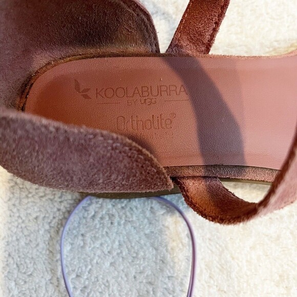 Koolaburra by UGG Pink Suede Heeled Sandal Women's 9 Eliani Strappy Ankle Strap - Picture 12 of 15